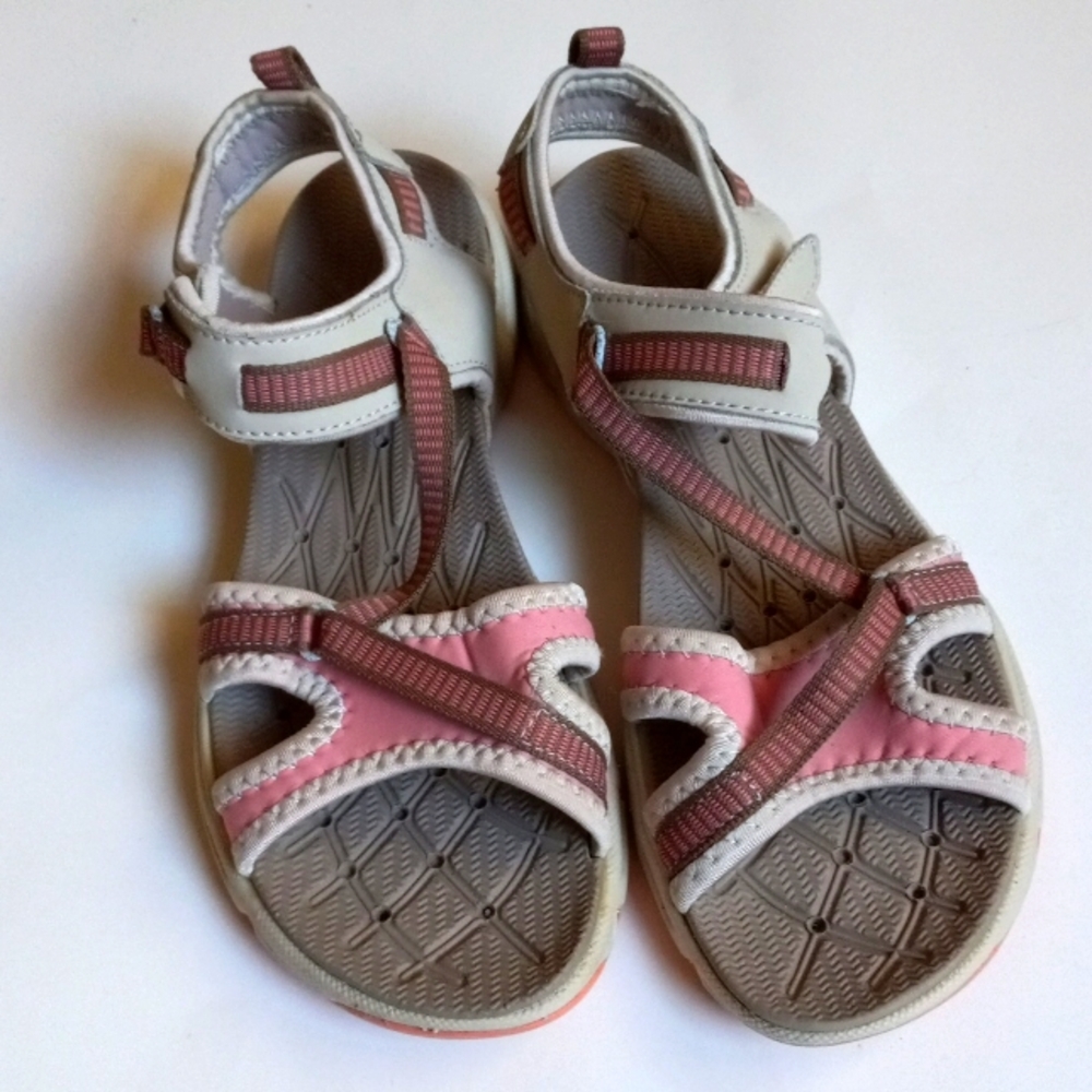 BASS STRAPPY PINK&GRAY SANDALS